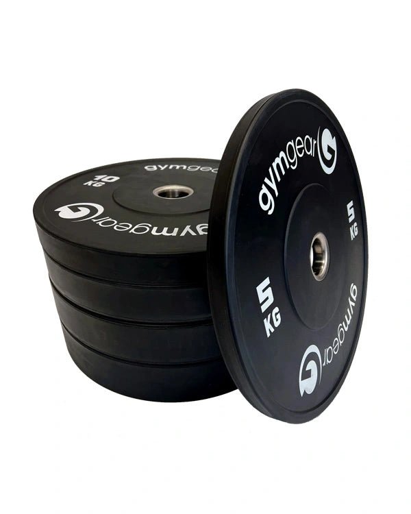 gear plates Black Rubber Bumper Plates for Olympic Lifting and Powerlifting – Gym Gear