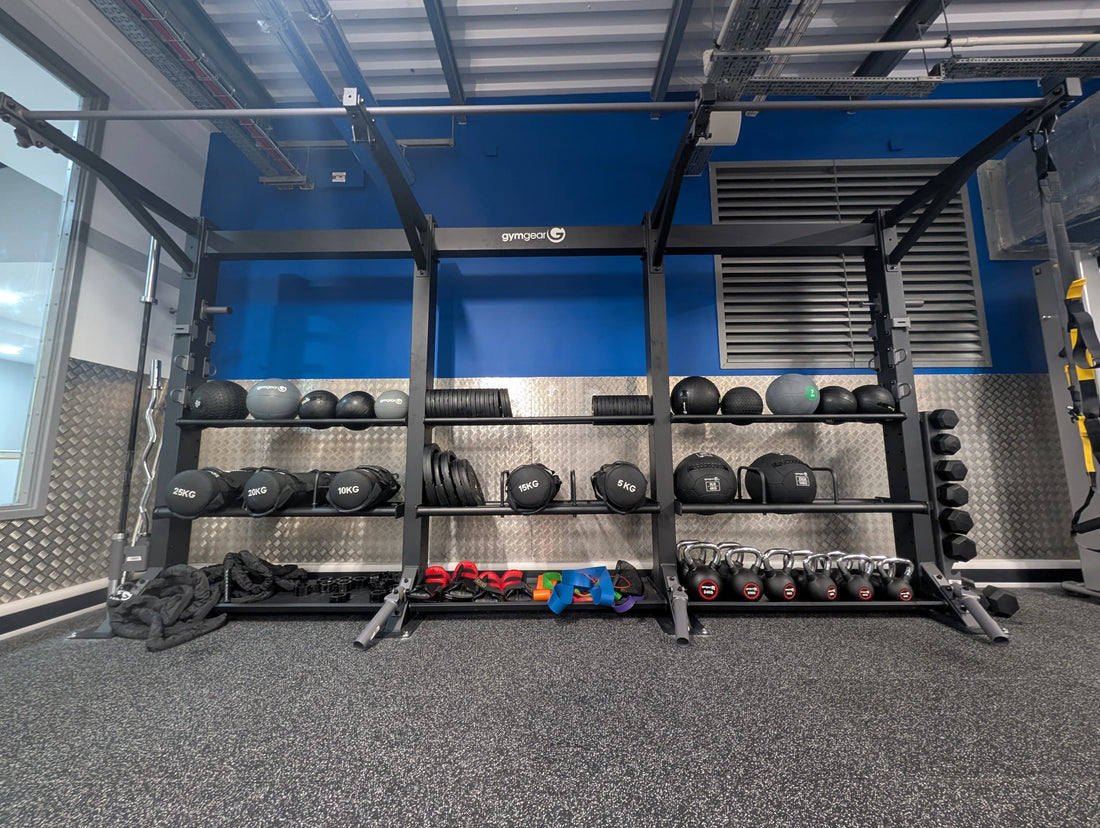 How accessory storage affects the usable footprint of cable stations - Gym Gear