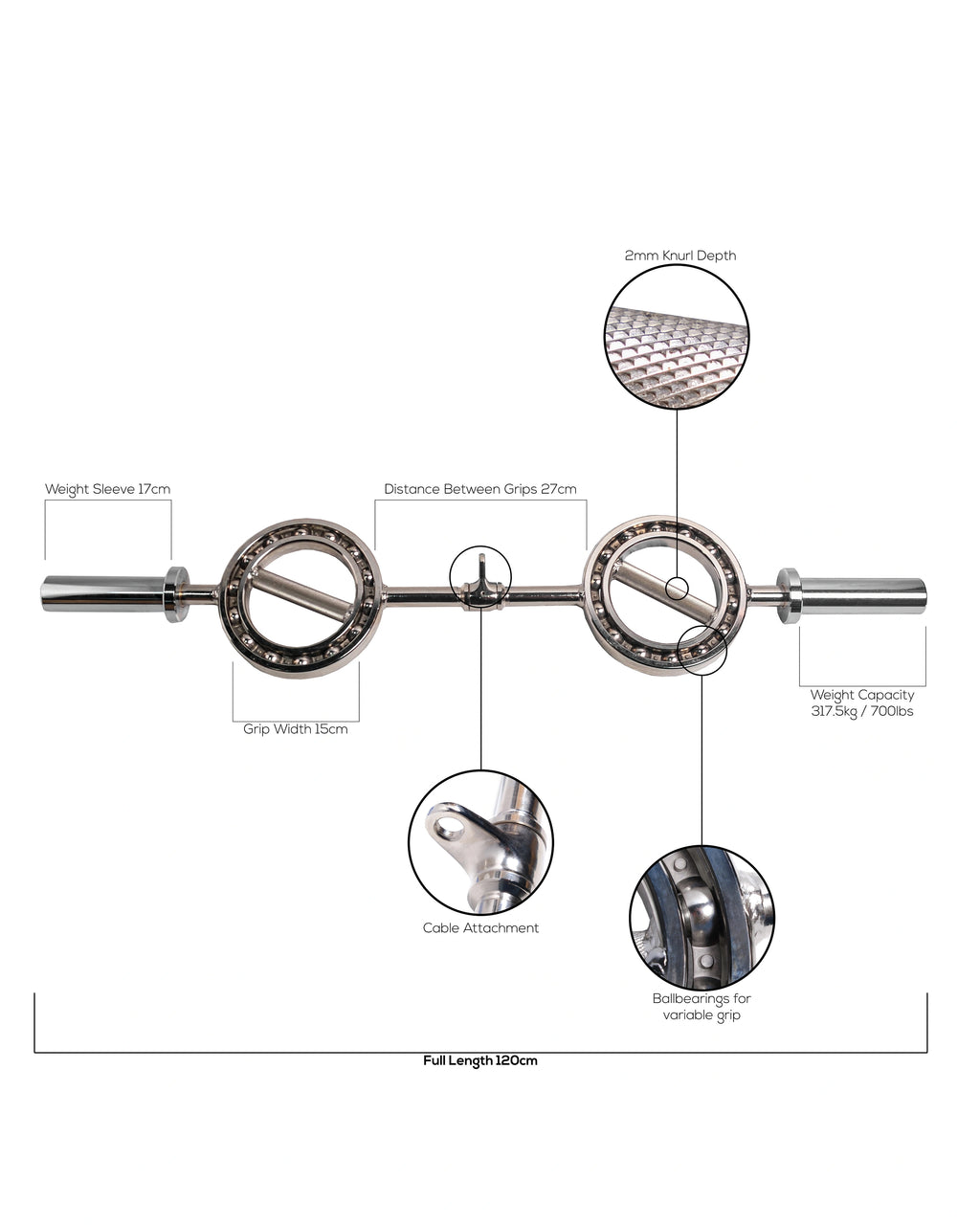 360 Multi Grip Olympic Bar / Cable Attachment