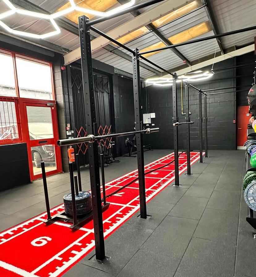 10m x 1.5m Sprint Track (Full Line Markings) – Red, Sprint & Sled Tracks - Gym Gear