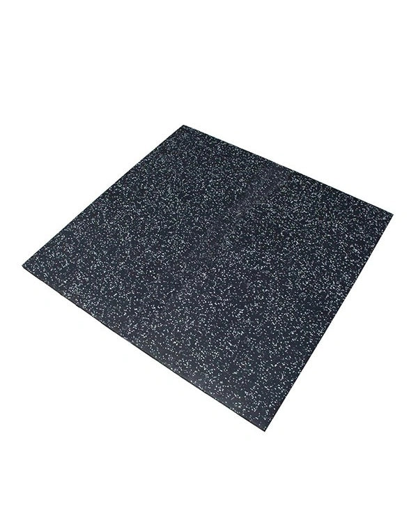 15mm EPDM Premium Black Rubber Tile (1m x 1m / Grey Fleck)