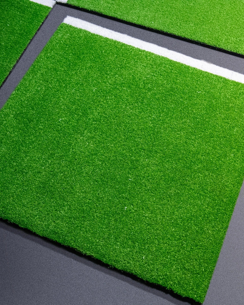 30mm Green Premium Sled Track Turf Tile 1x1m with Line Markings