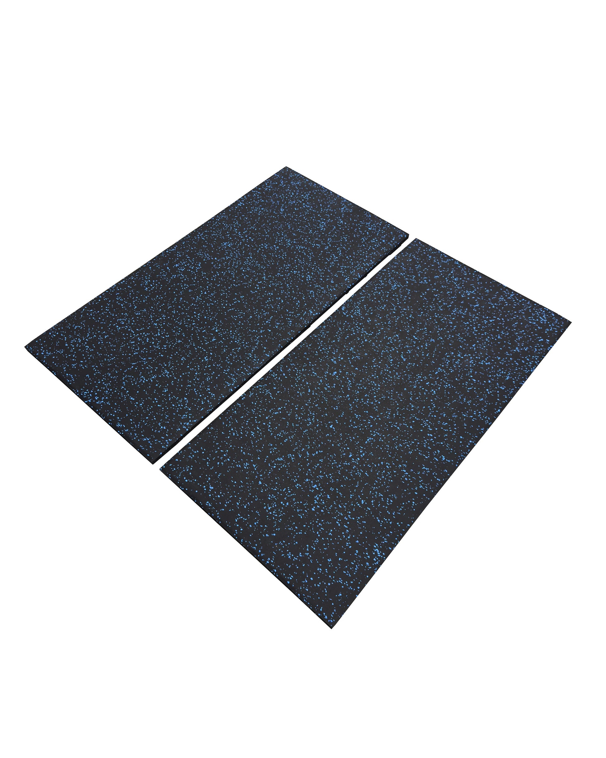 20mm Premium Black Rubber Tile (1m x 0.5m / Blue Fleck), Premium Rubber Tiles - Gym Gear