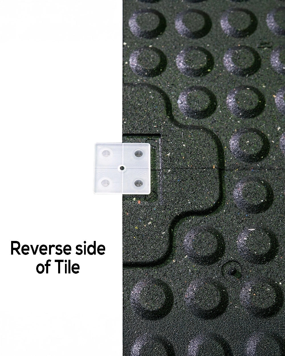 20mm Premium Black Rubber Tile (1m x 0.5m / Blue Fleck)