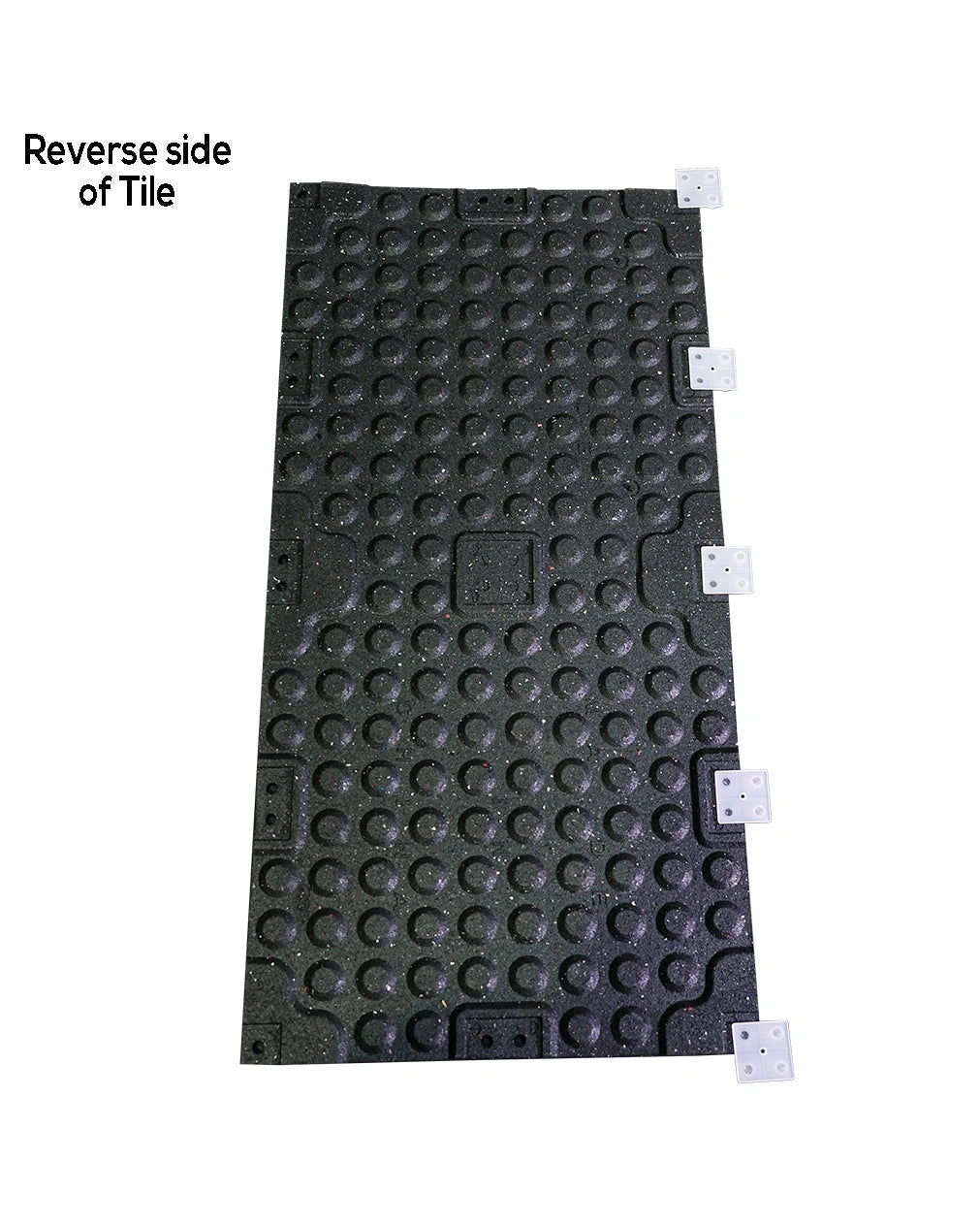 20mm Premium Black Rubber Tile (1m x 0.5m / Blue Fleck)