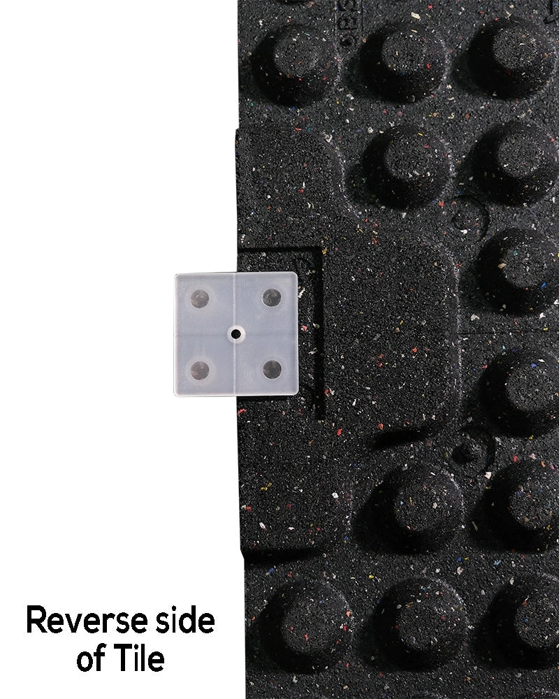 30mm Premium Black Rubber Gym Floor Tile (1m x 0.5m / Black)