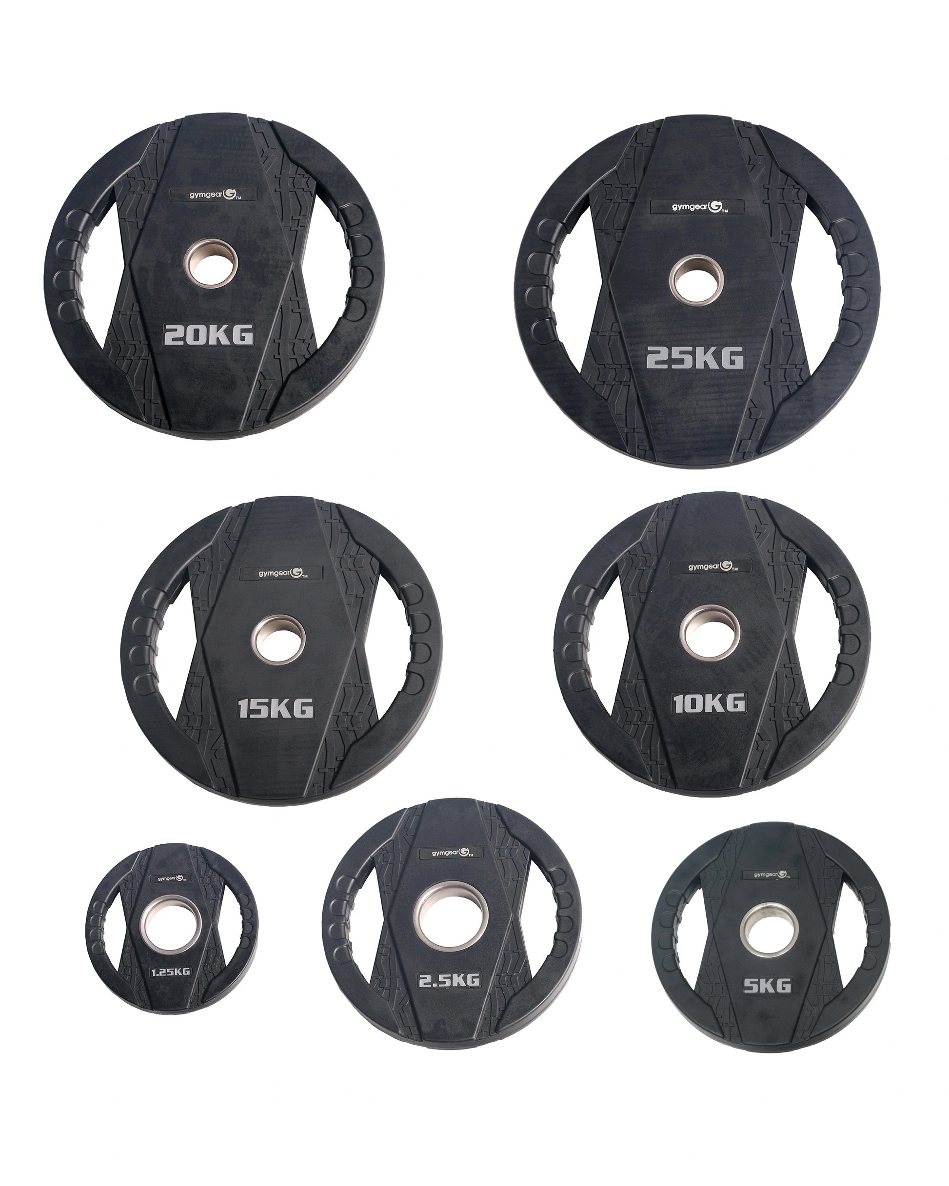 gear plates Rubber Olympic Dual-Grip Weight Plates for Versatile Training – Gym Gear