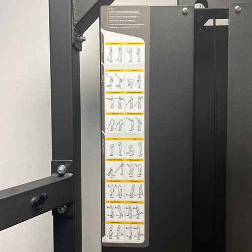 dual pulley instruction plaque