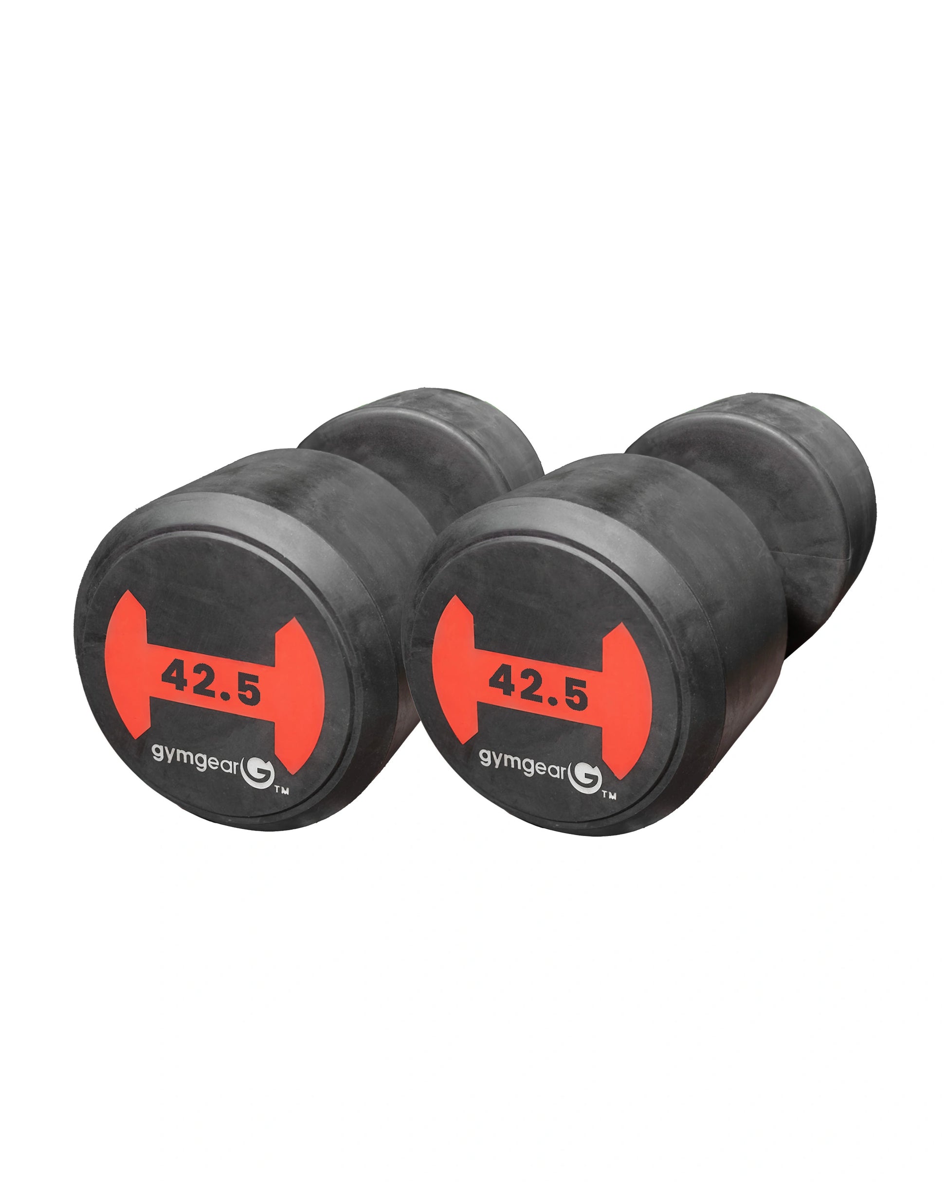 42.5kg Rubber Dumbbells Pair