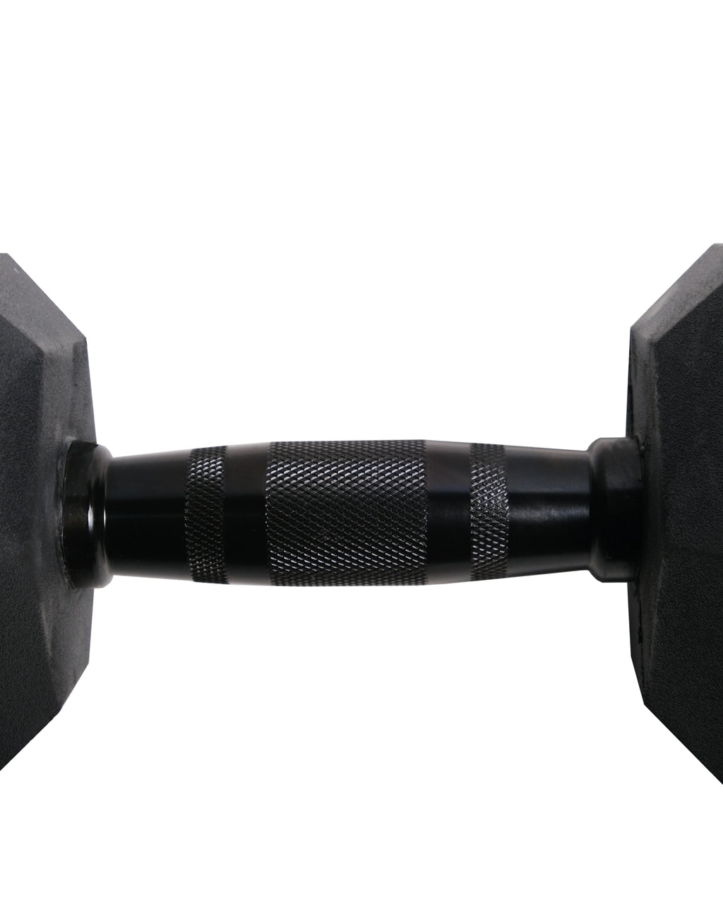 Rubber Hex Dumbbells (Black Handles)