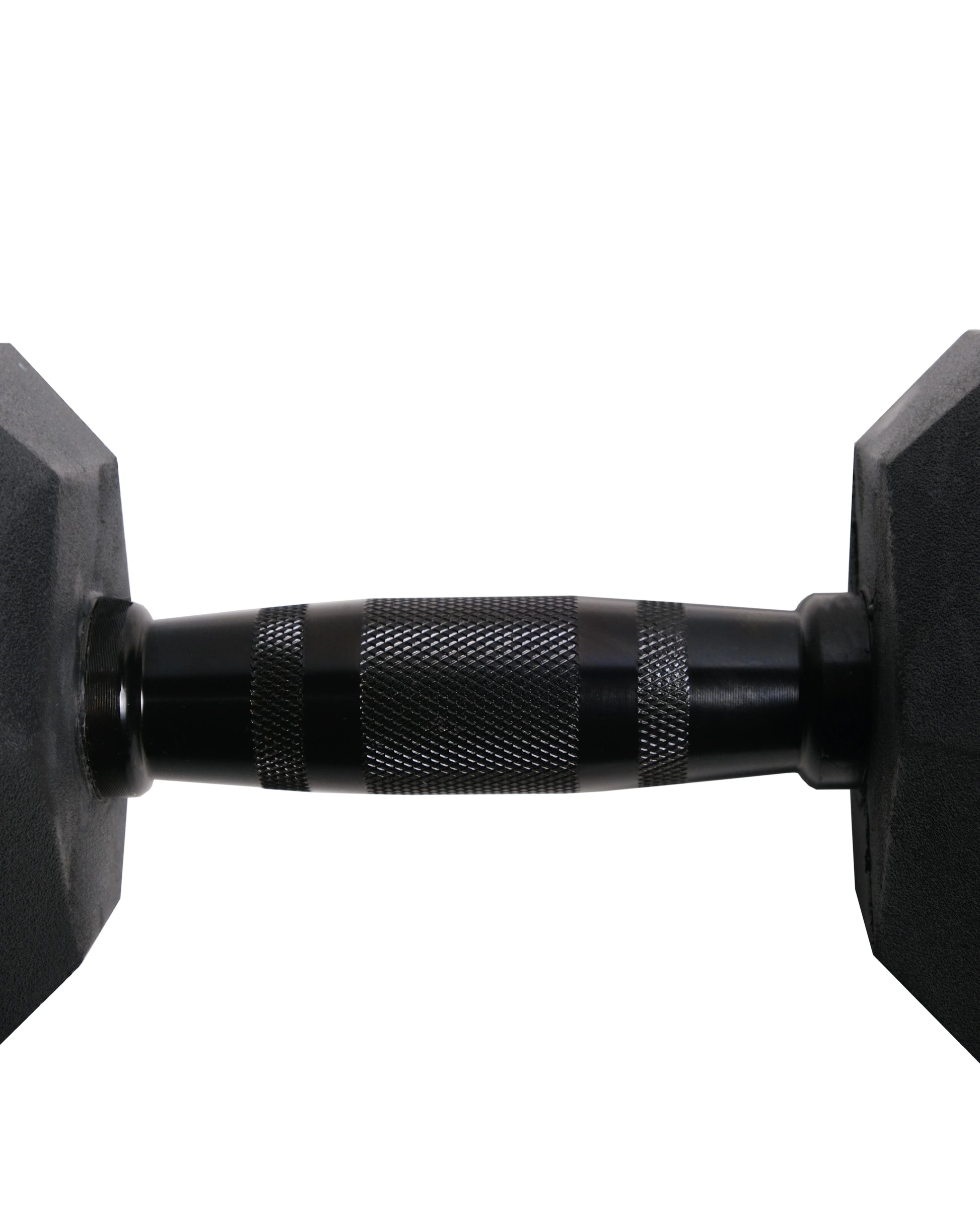 Rubber Hex Dumbbells (Black Handles)