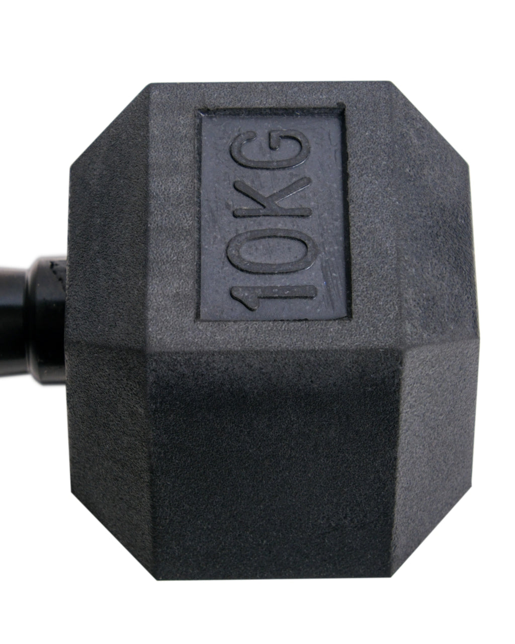 Rubber Hex Dumbbells (Black Handles)