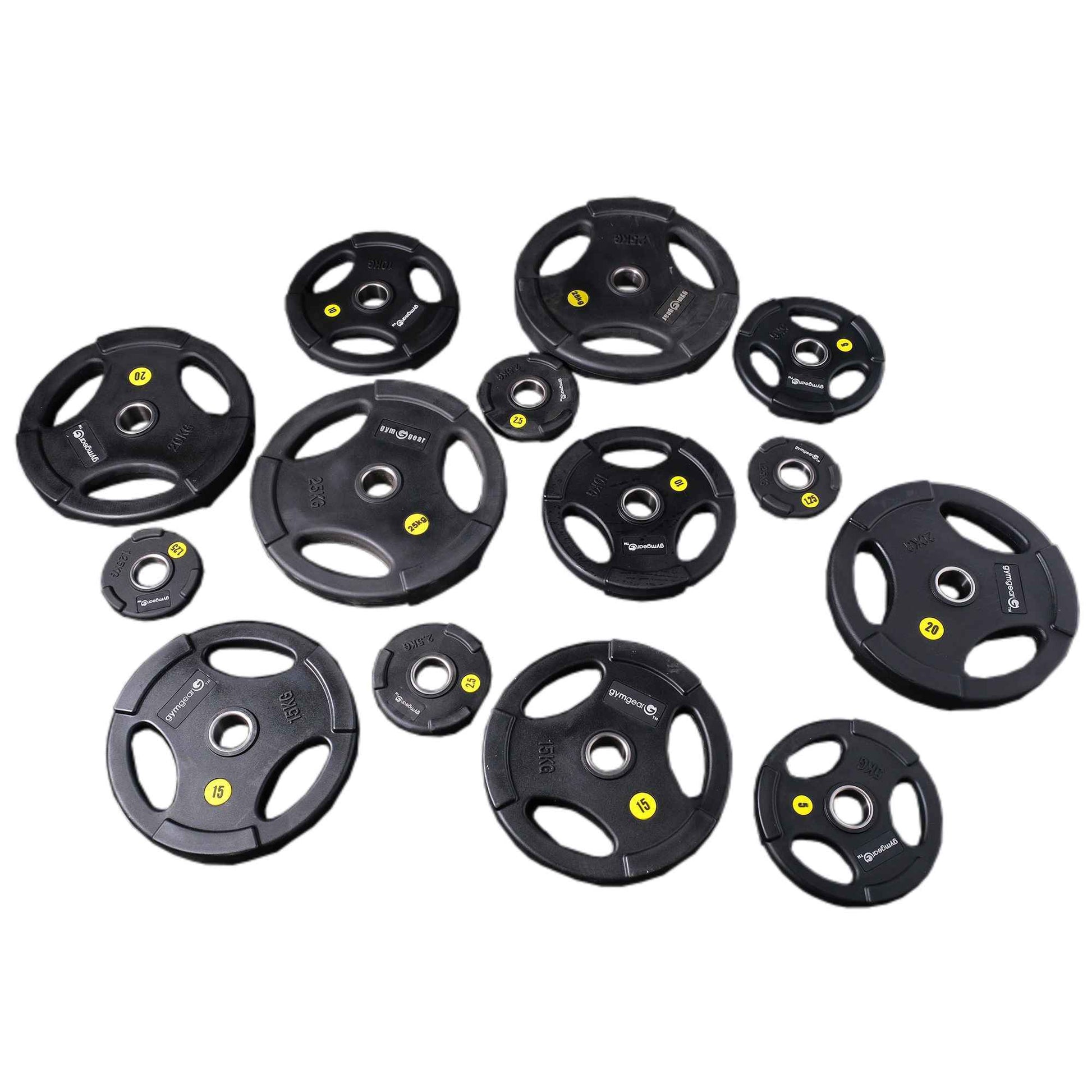 Urethane Olympic Weight Plates (Tri-Grip) - 200kg Set
