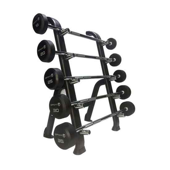 Fixed Rubber Barbell, Sets in weight rack