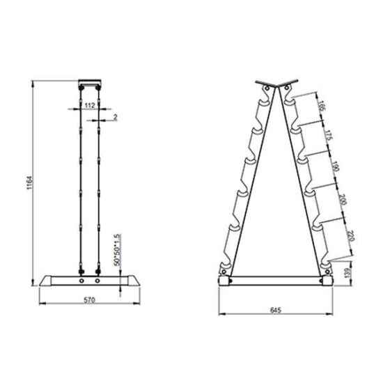 A-Frame Dumbell Rack