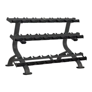 12 Pair 3 Tier Dumbbell Rack Black