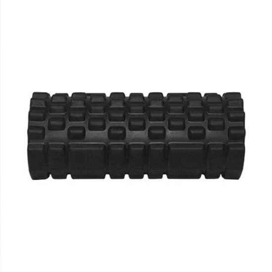 black gym muscle foam roller detail