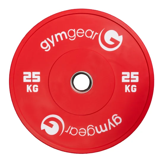 Coloured Bumper Weight Plate 25kg Red