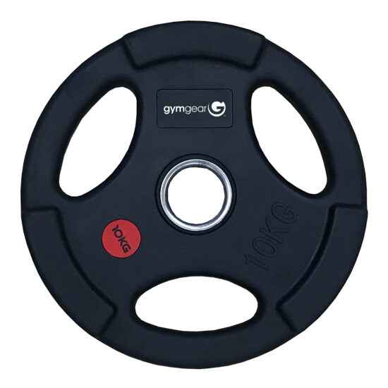 10kg Rubber Olympic Plate Tri-Grip