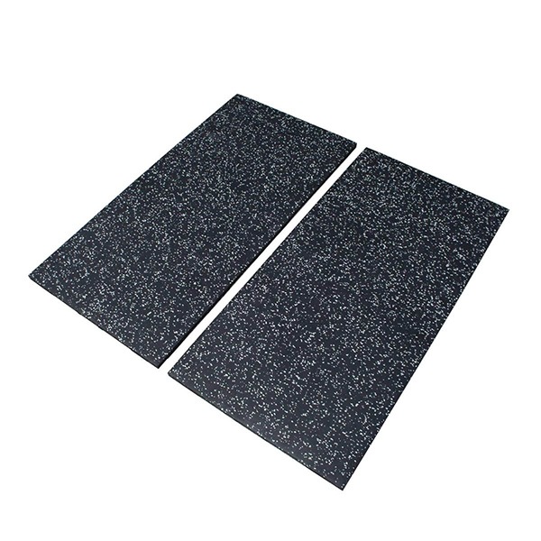 20mm Premium Black Rubber Tile (1m x 0.5m / Grey Fleck)