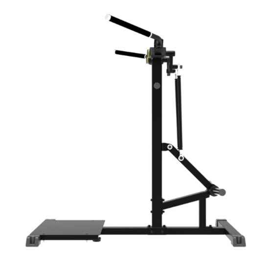 standing chest fly machine side view