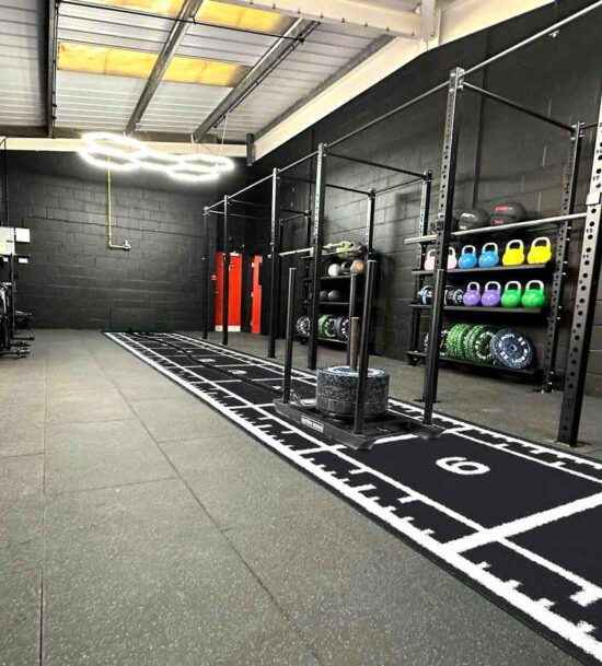 gym black sprint track