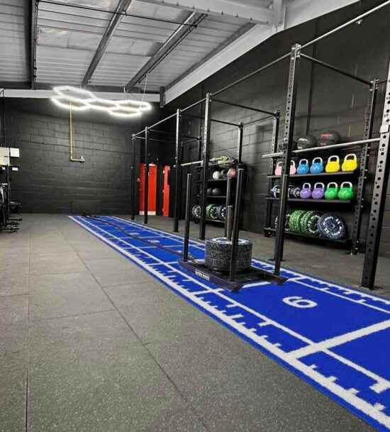 Spreint track gym blue