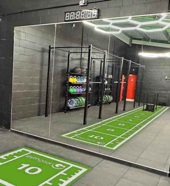 Green sprint track gym