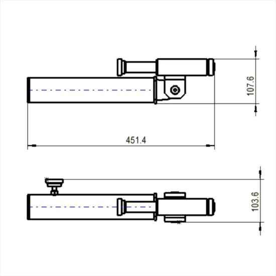 Landmine attachment details and dimensions