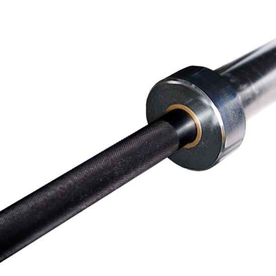 7ft olympic black barbell detail