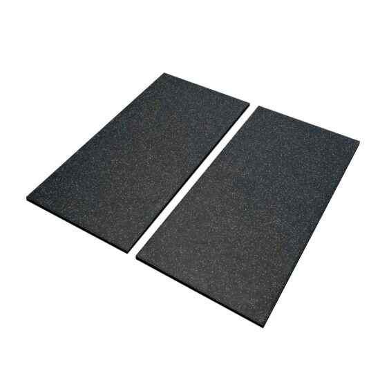 30mm Premium Black Rubber Tile (1m x 0.5m / Dark Grey Fleck)