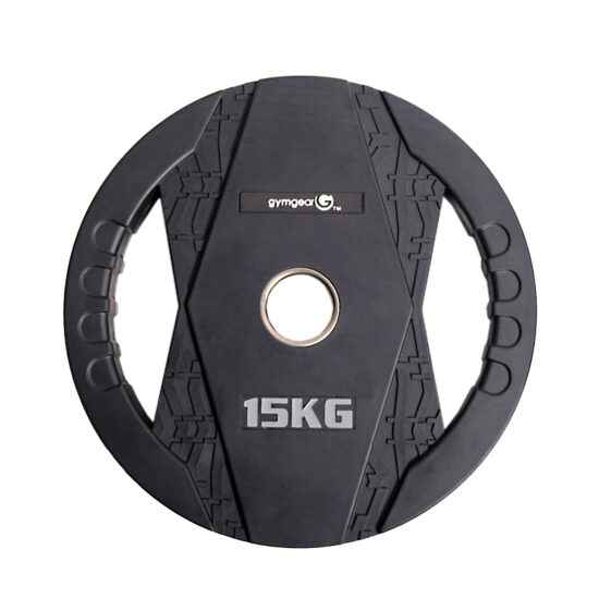 Rubber Olympic Weight Plate Dual Grip 15kg