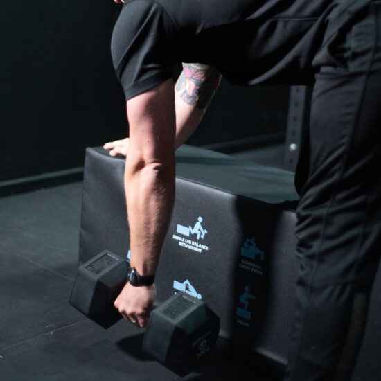 Soft plyo box bent over row