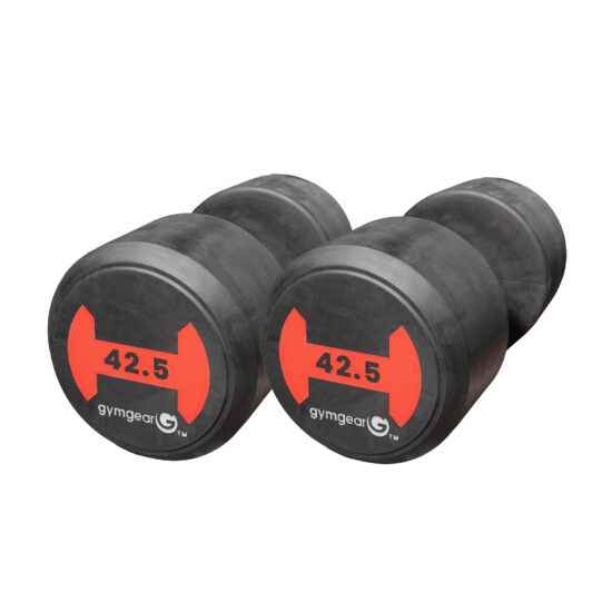 42.5kg rubber dumbells paid of