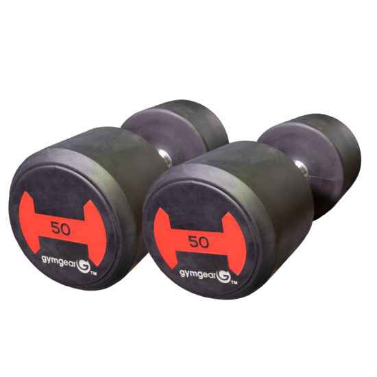 50kg rubber dumbells pair