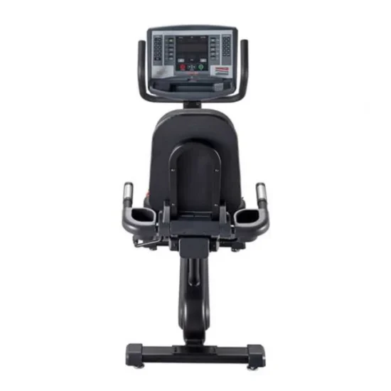 R97e Recumbent exercise bike grey detail