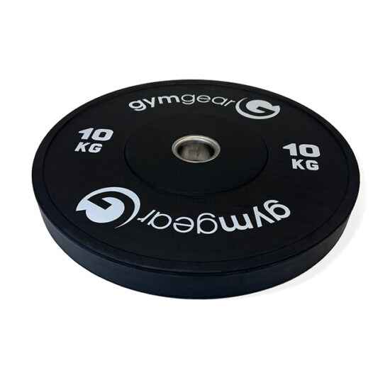 Black Olympic Bumper Plate 10kg Side View