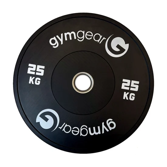 Black Rubber Bumper Plate 25kg