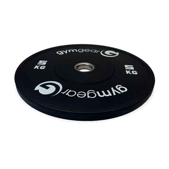 Black Olympic Bumper Plate 5kg Side View