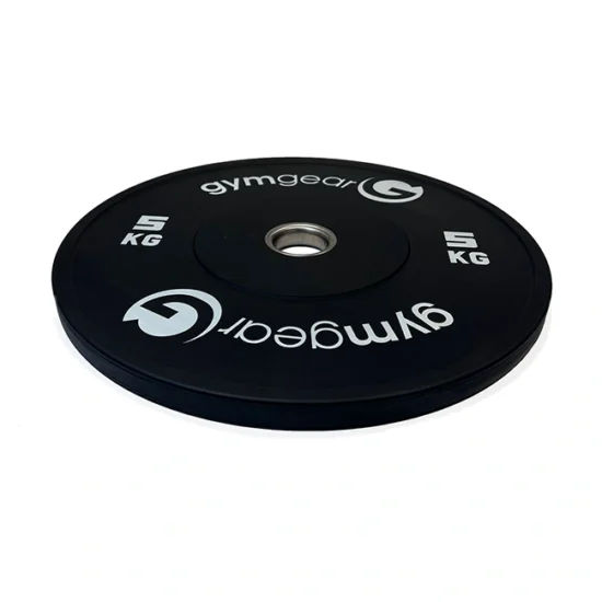 Black Rubber Bumper Plate 5kg Side View