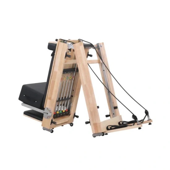 Gym Gear Foldable Oak Reformer Folded