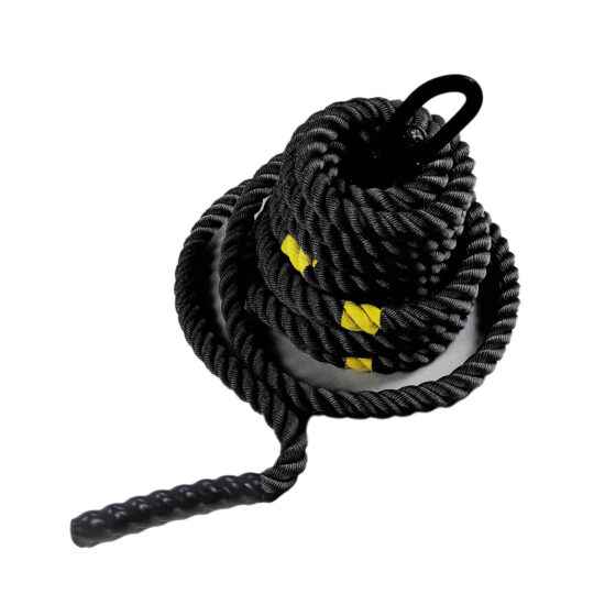 38mm Sled Rope (inc Hook & Karabiner 15m in length) Black